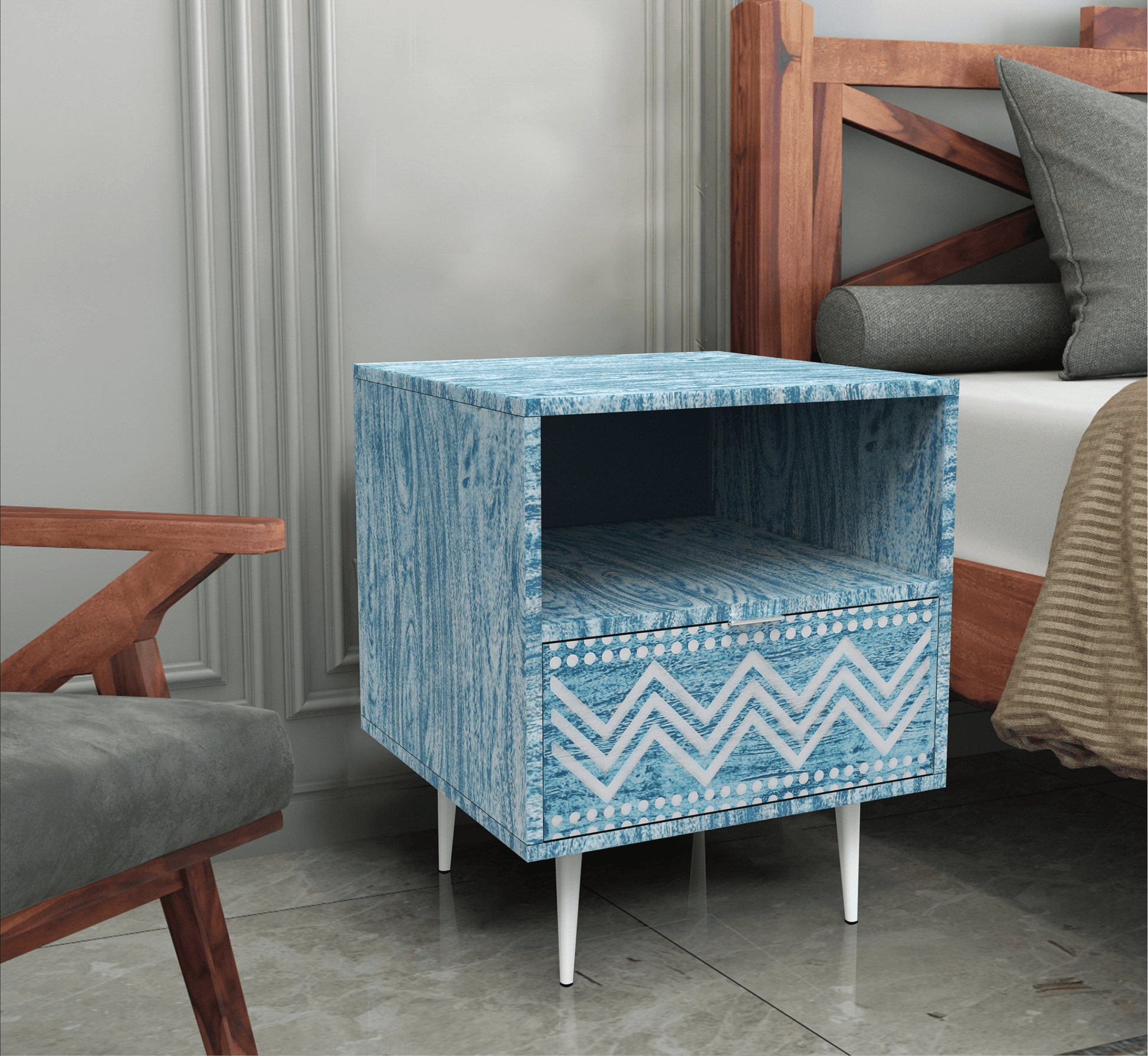 Verve Wooden Bedside Table