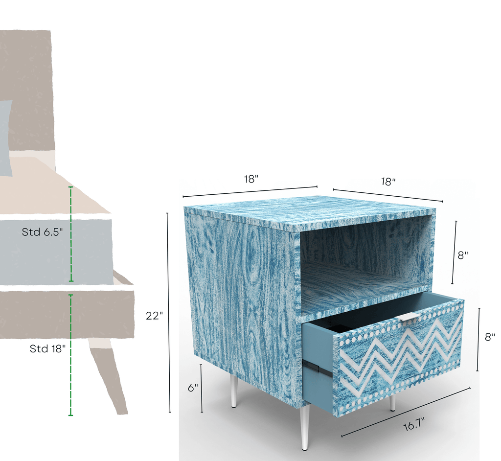 Verve Wooden Bedside Table