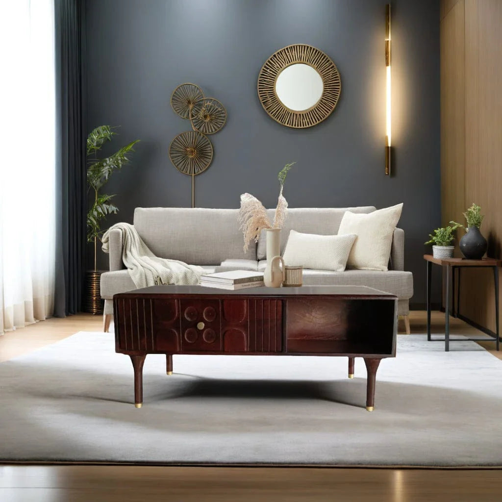 Aks Wooden Storage Centre Table