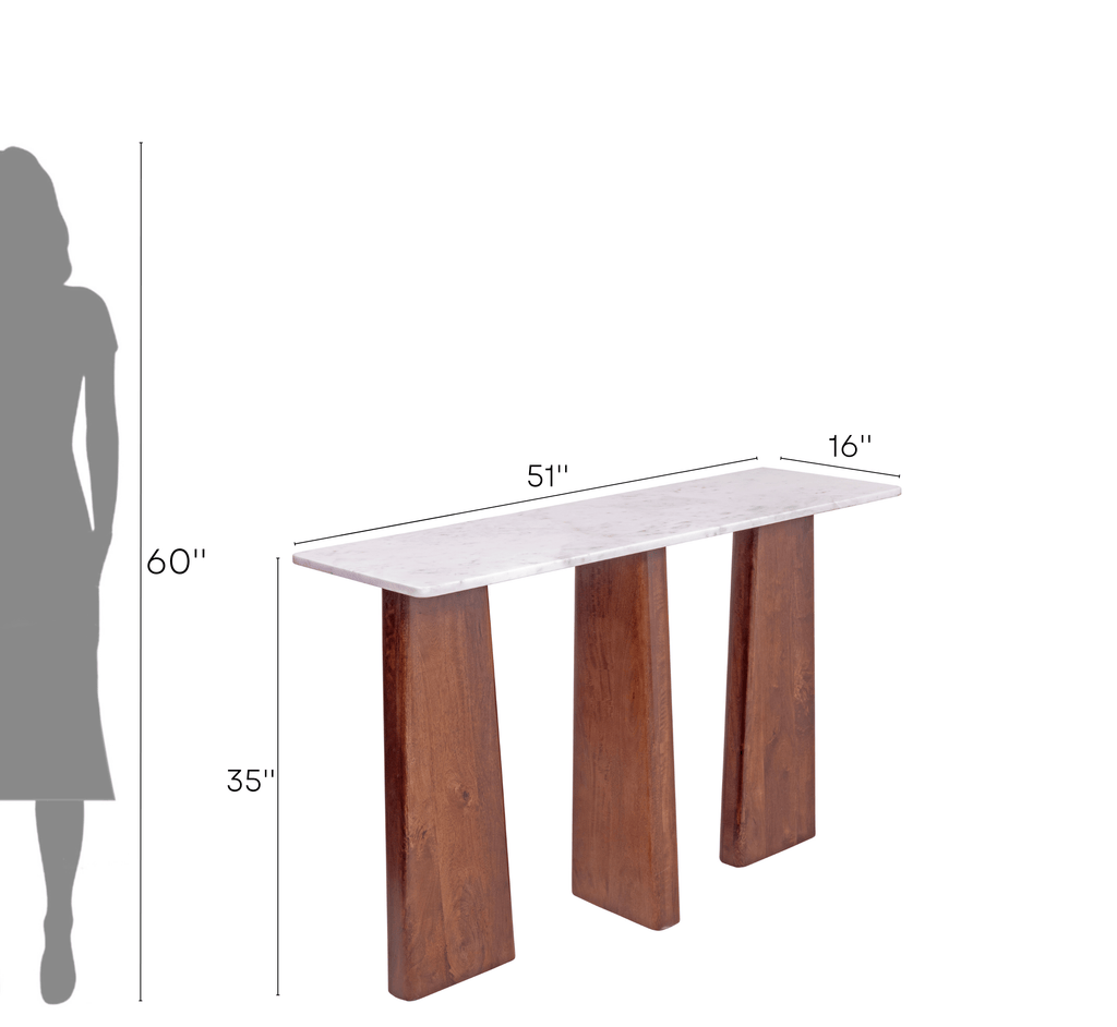 Panache Marble-Top Accent Console