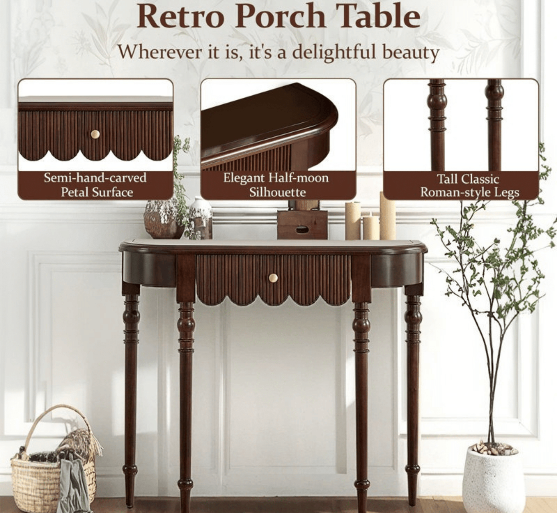 Sama Wooden Console Table