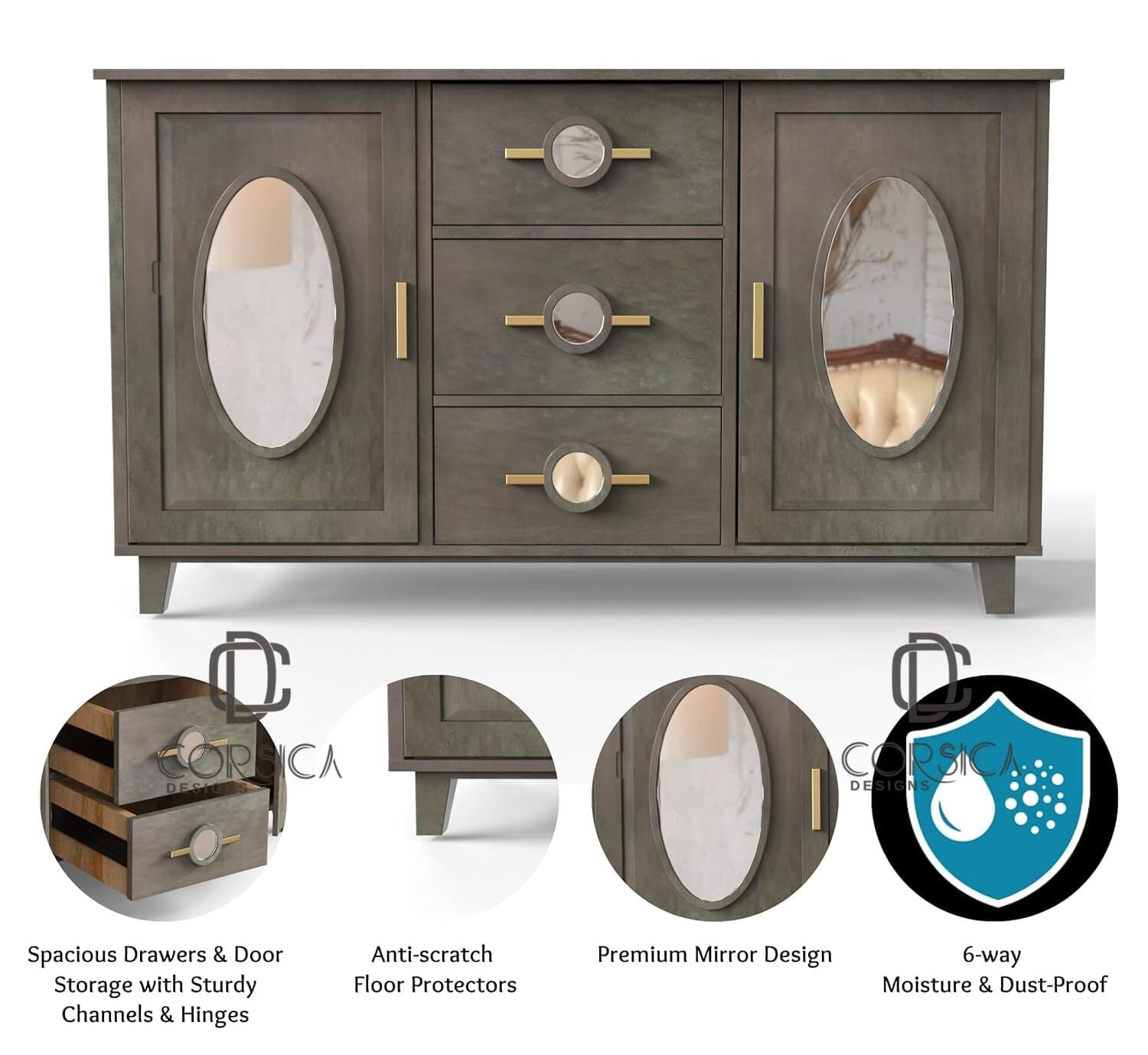 Ethan Wooden 54" Sideboard