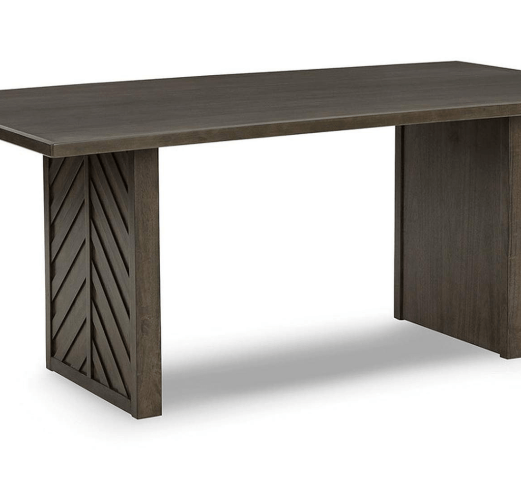 Chevron Wooden Dining Table Set