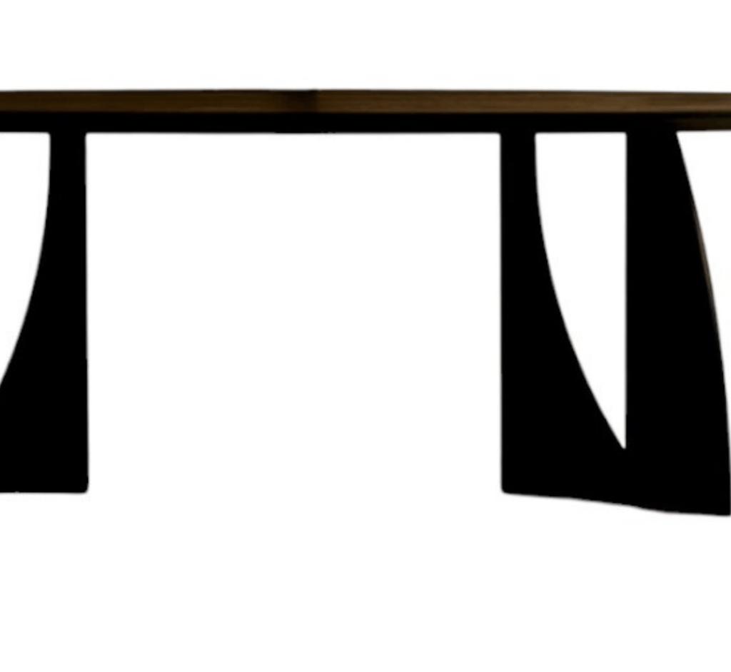 Crescent Wooden Dining Table Set