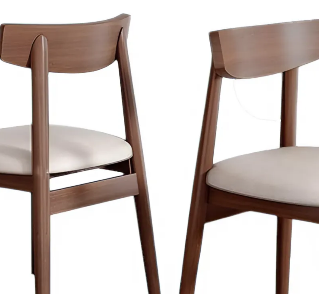 Panache Marble-Top Wooden Dining Table Set