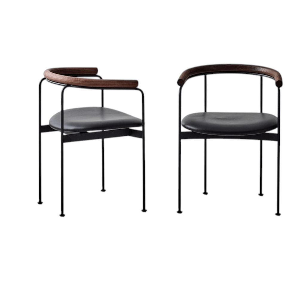 Sculpted Wooden Dining Table Set