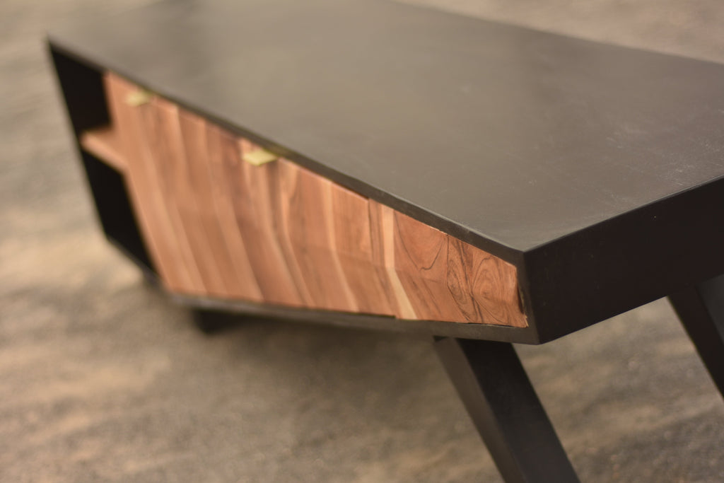 Elevated Wooden TV Cabinet