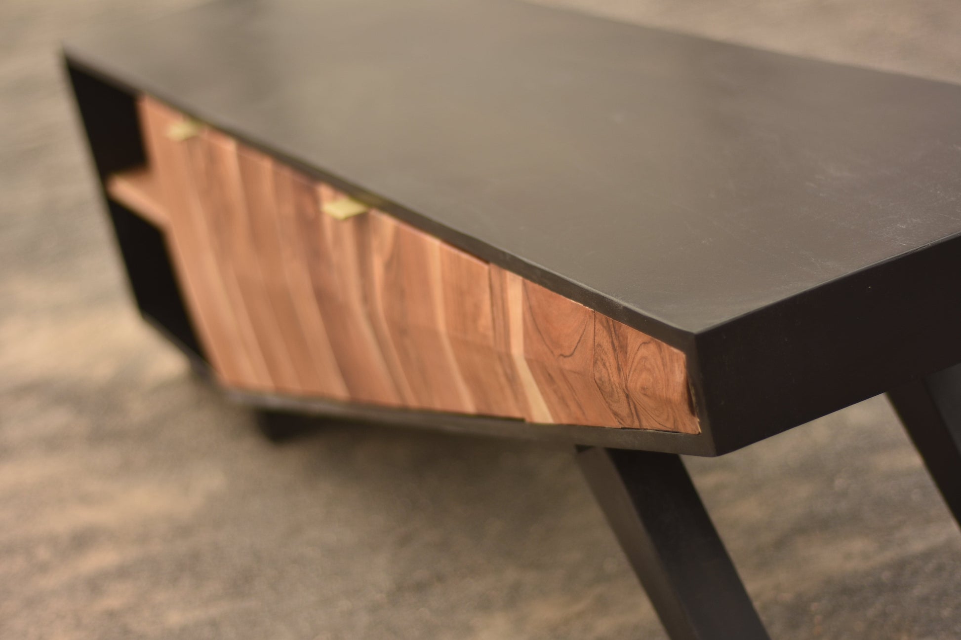 Elevated Wooden TV Cabinet