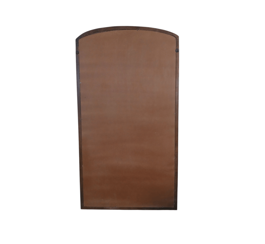 Arched Wooden Full-Length Mirror