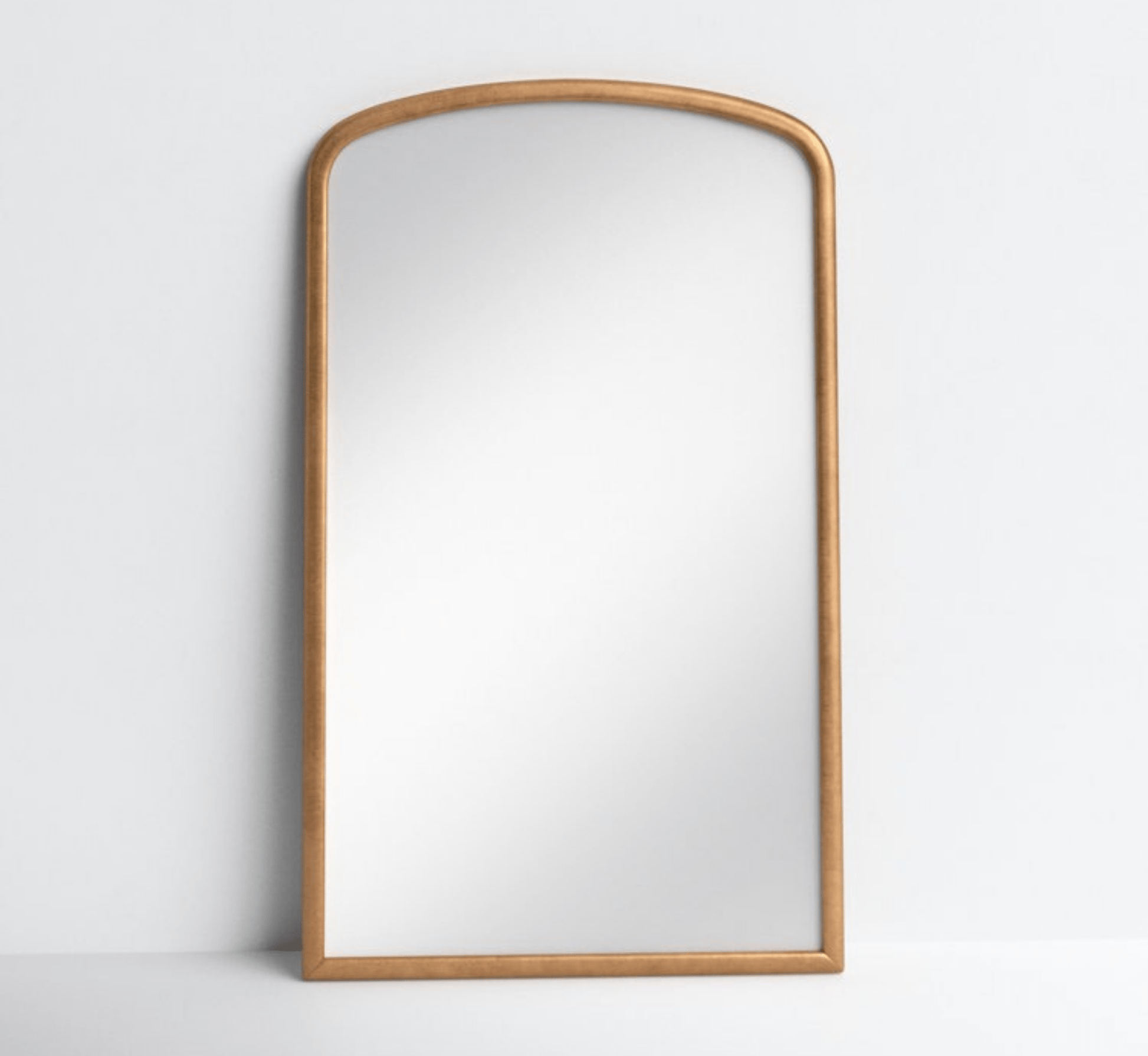 Arched Wooden Full-Length Mirror