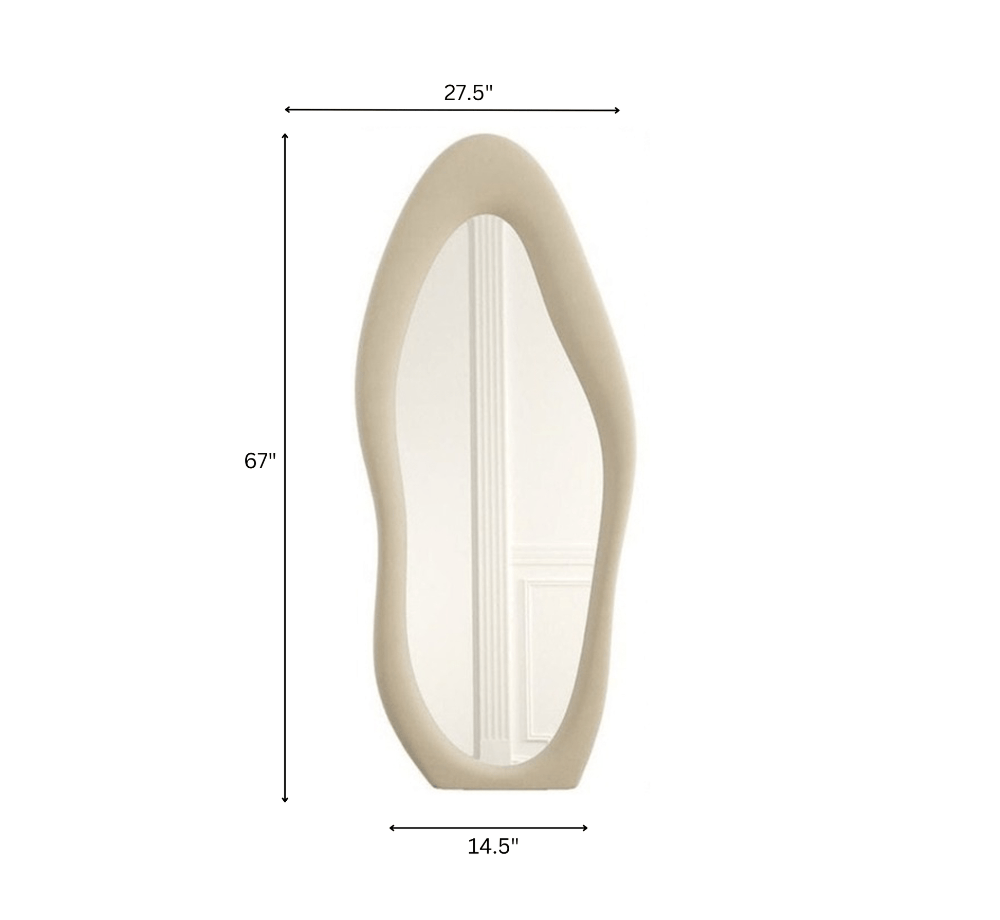 Arth Upholstered 5.5FT Floor Mirror