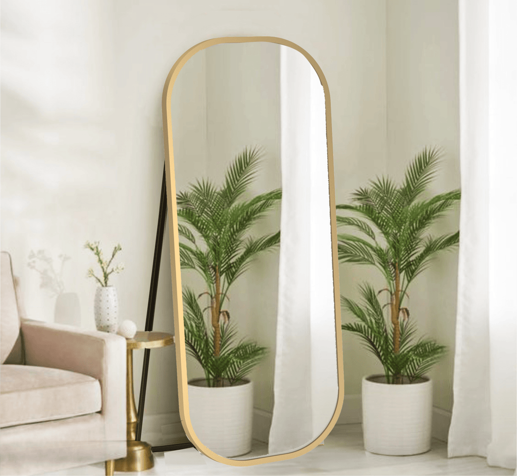 Capsule Metal Floor Mirror