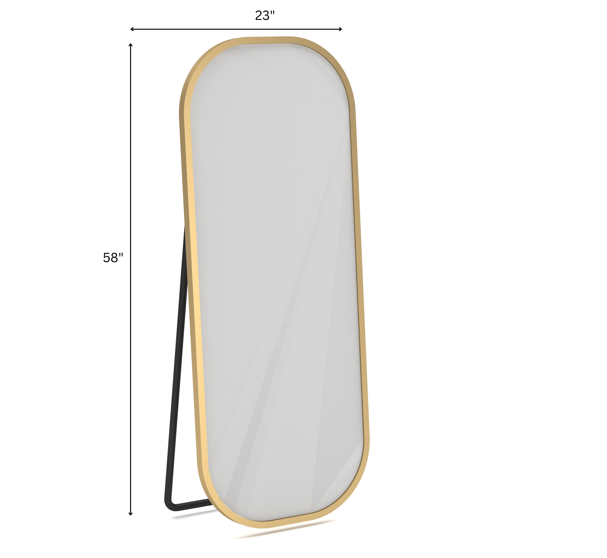 Capsule Metal Floor Mirror