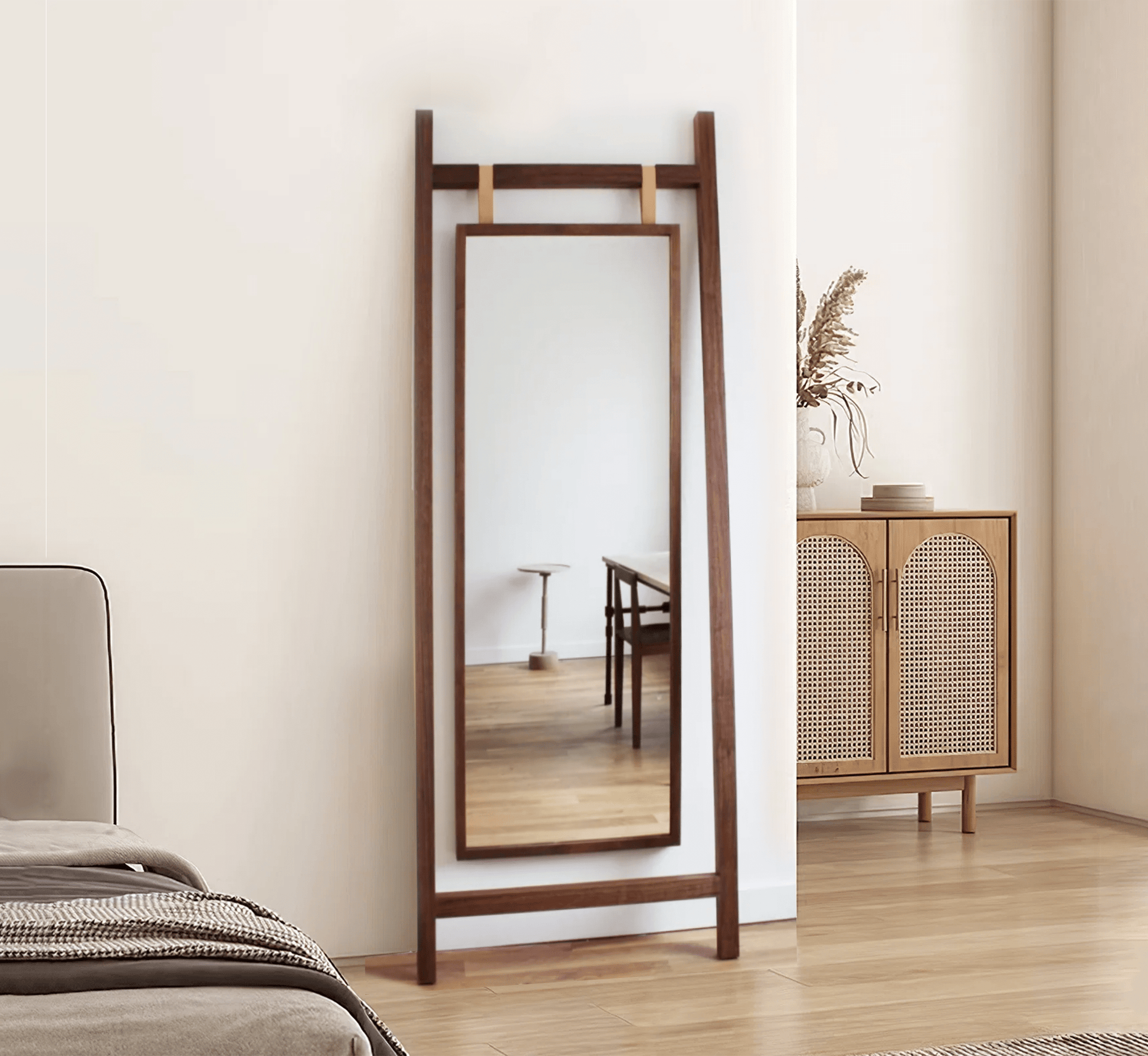 Elevated Wooden 6FT Floor Mirror