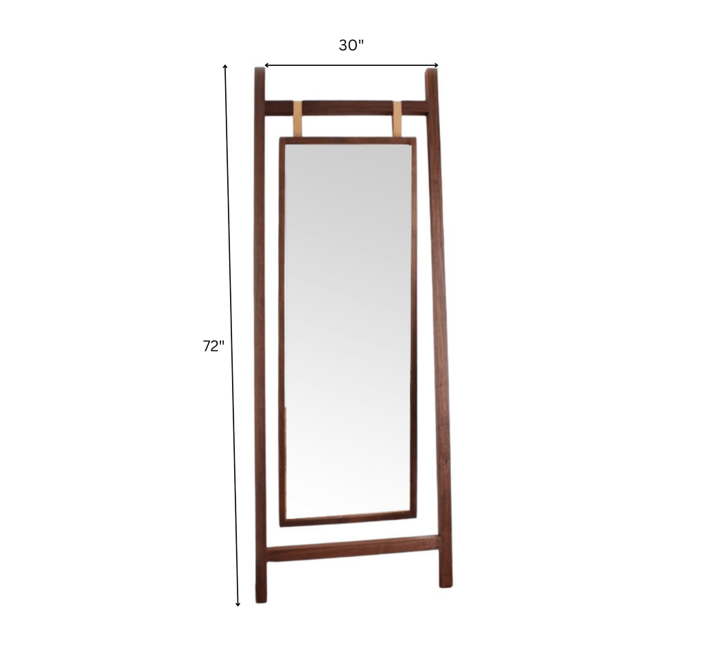 Elevated Wooden 6FT Floor Mirror