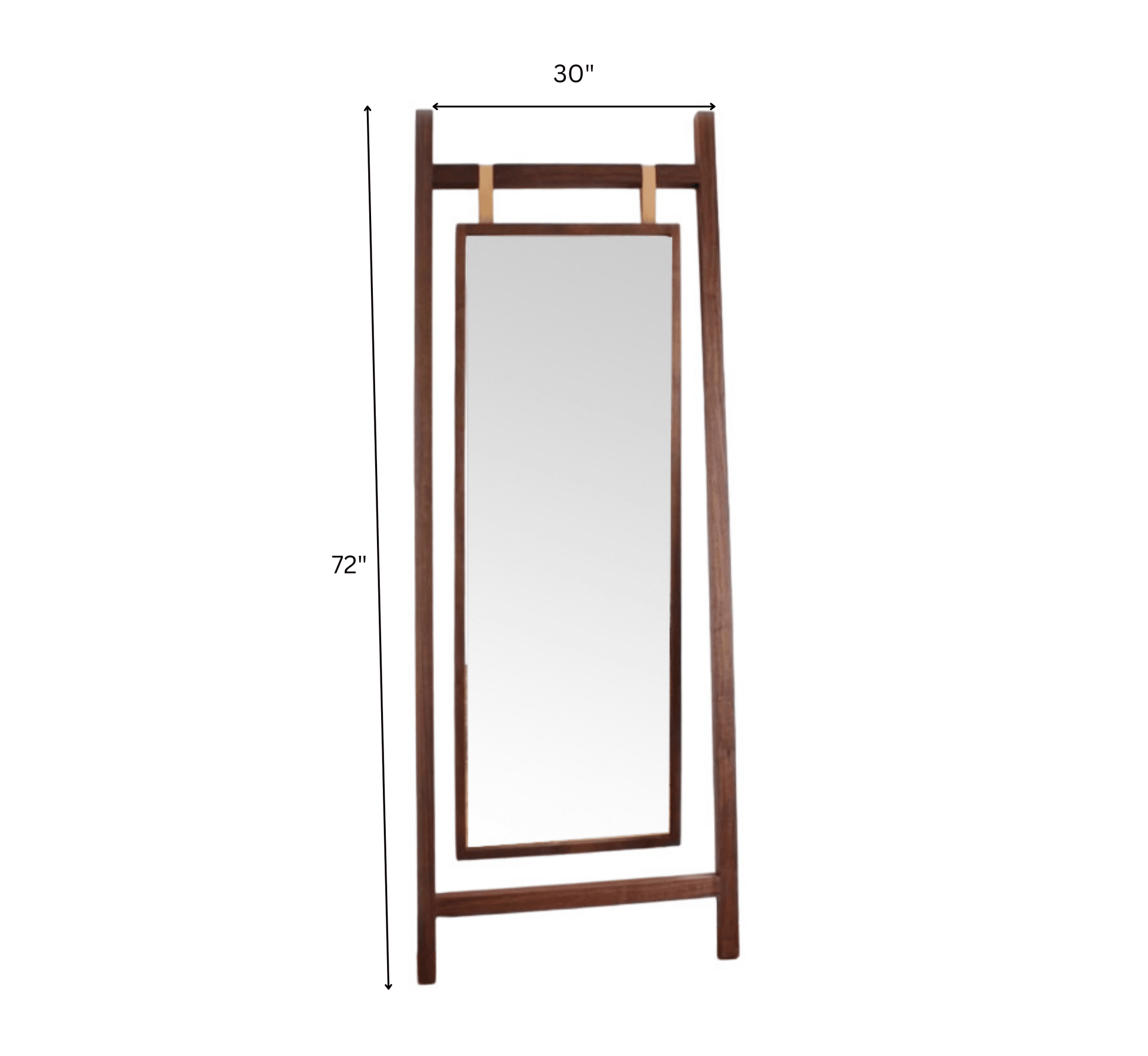Elevated Wooden 6FT Floor Mirror