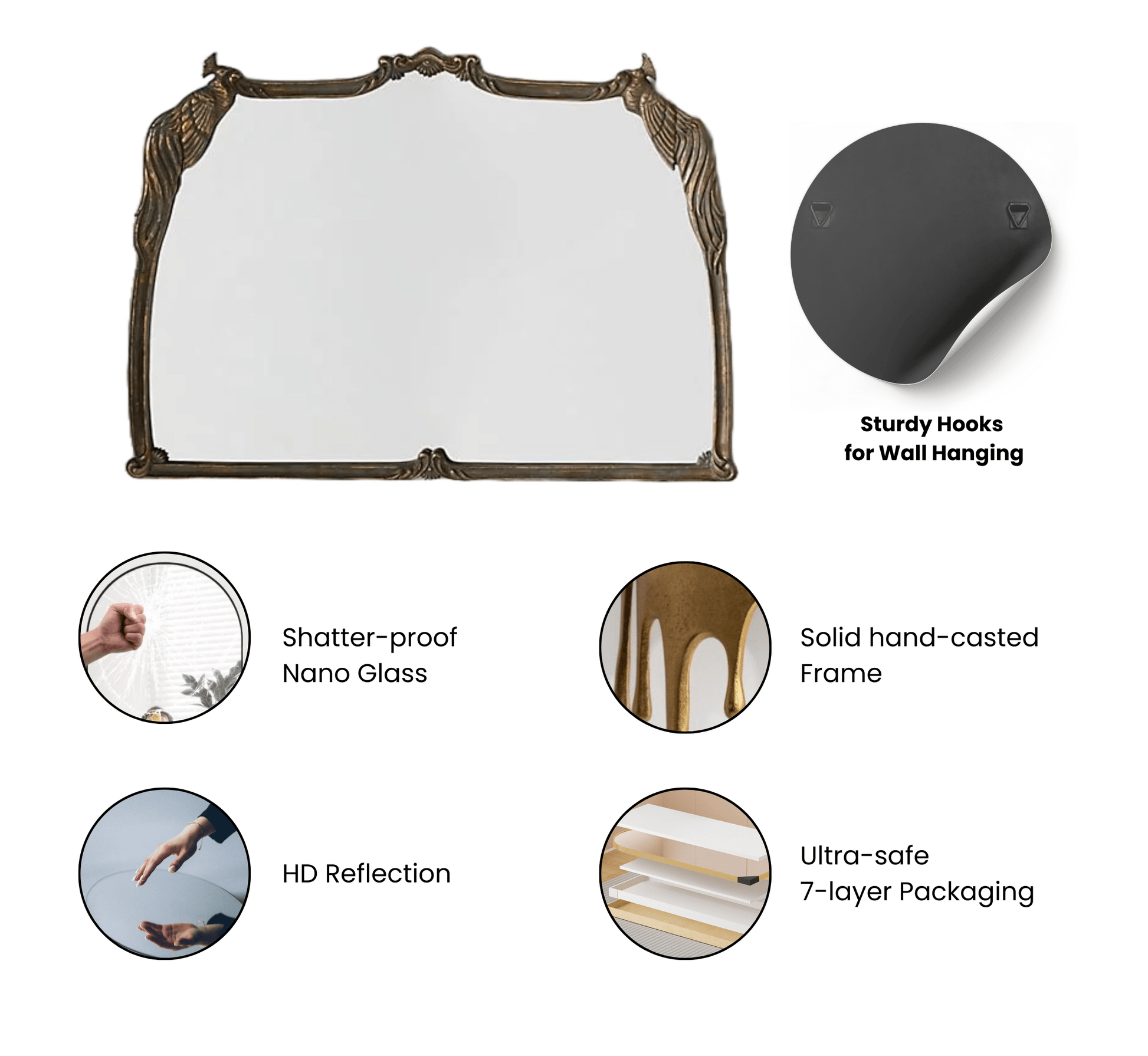 Imbibe Hand-casted Wall Mirror