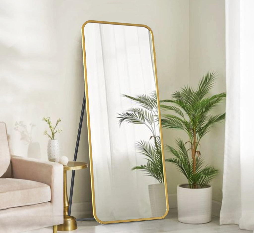 Mile Metal Floor Mirror with Stand