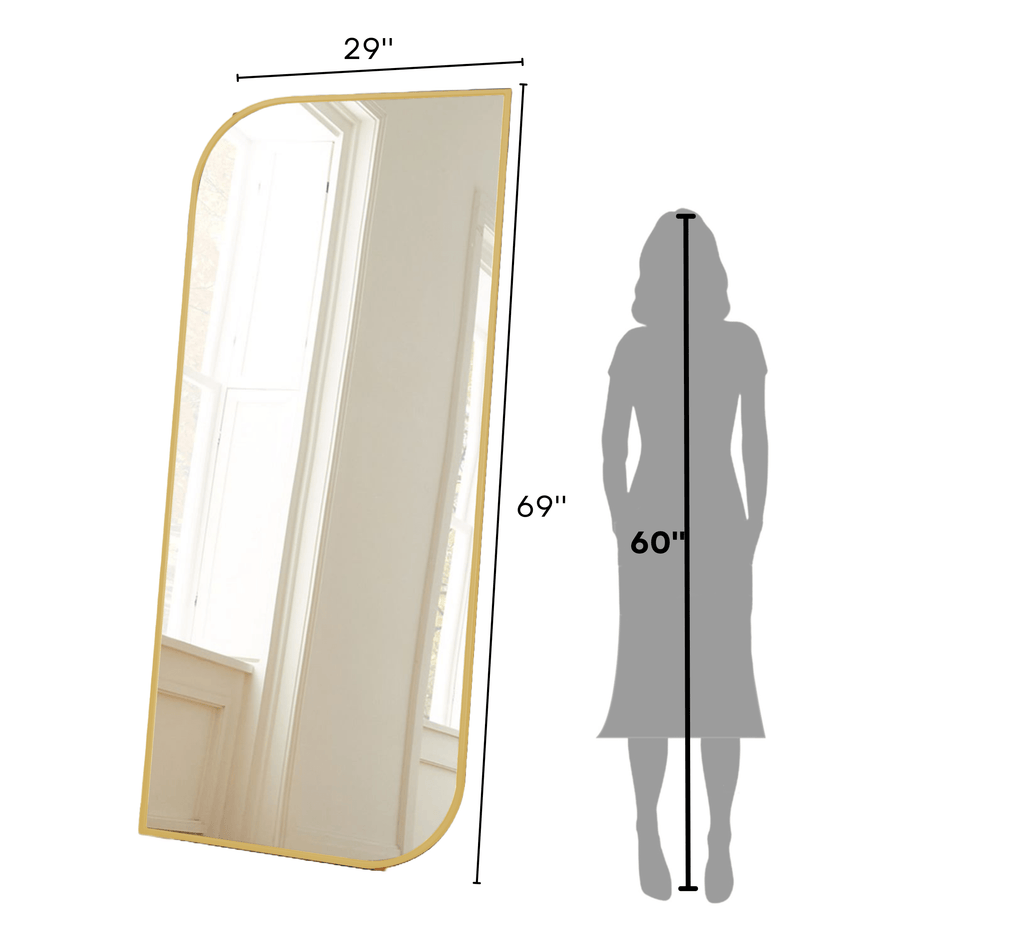 Panache Metal 6FT Floor Mirror