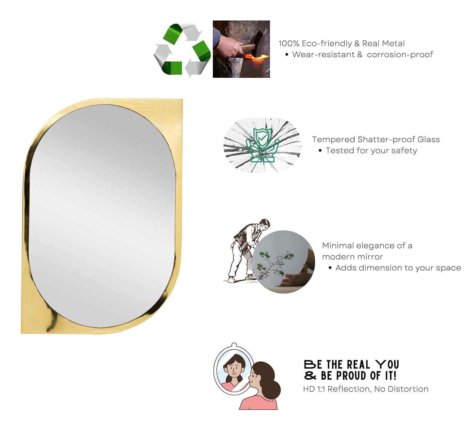 Panache Metal Wall Mirror