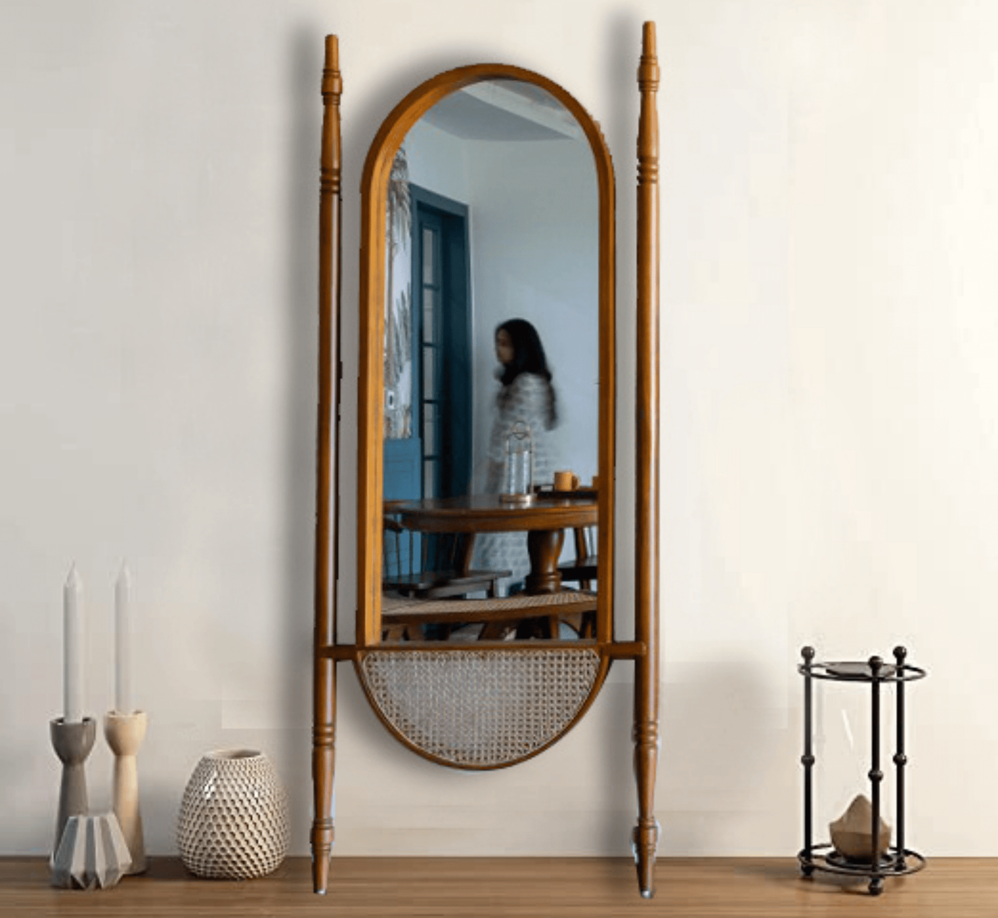 Sama Wooden 6FT Floor Mirror