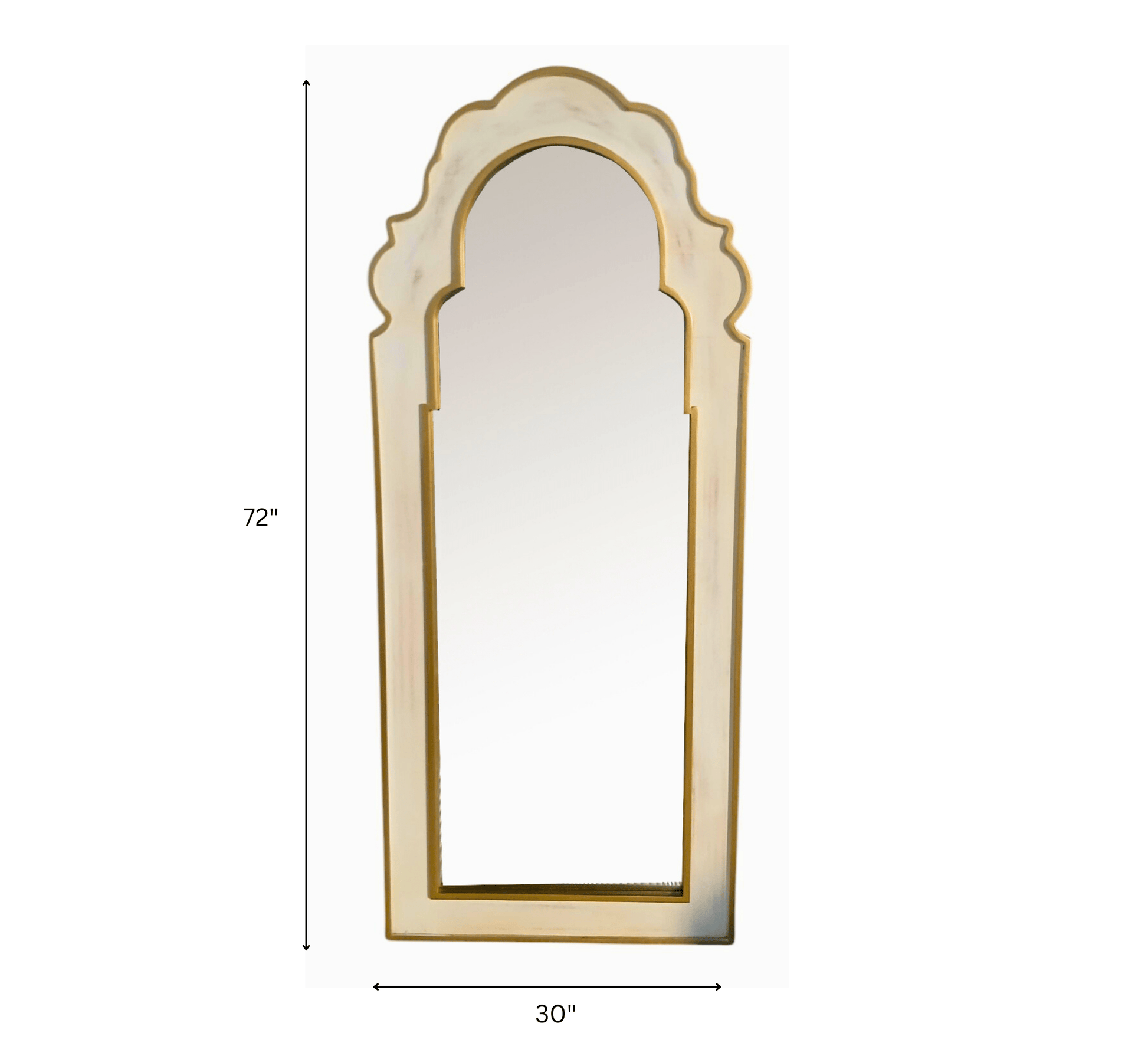 Silhouette Jharokha Wooden 6FT Floor Mirror