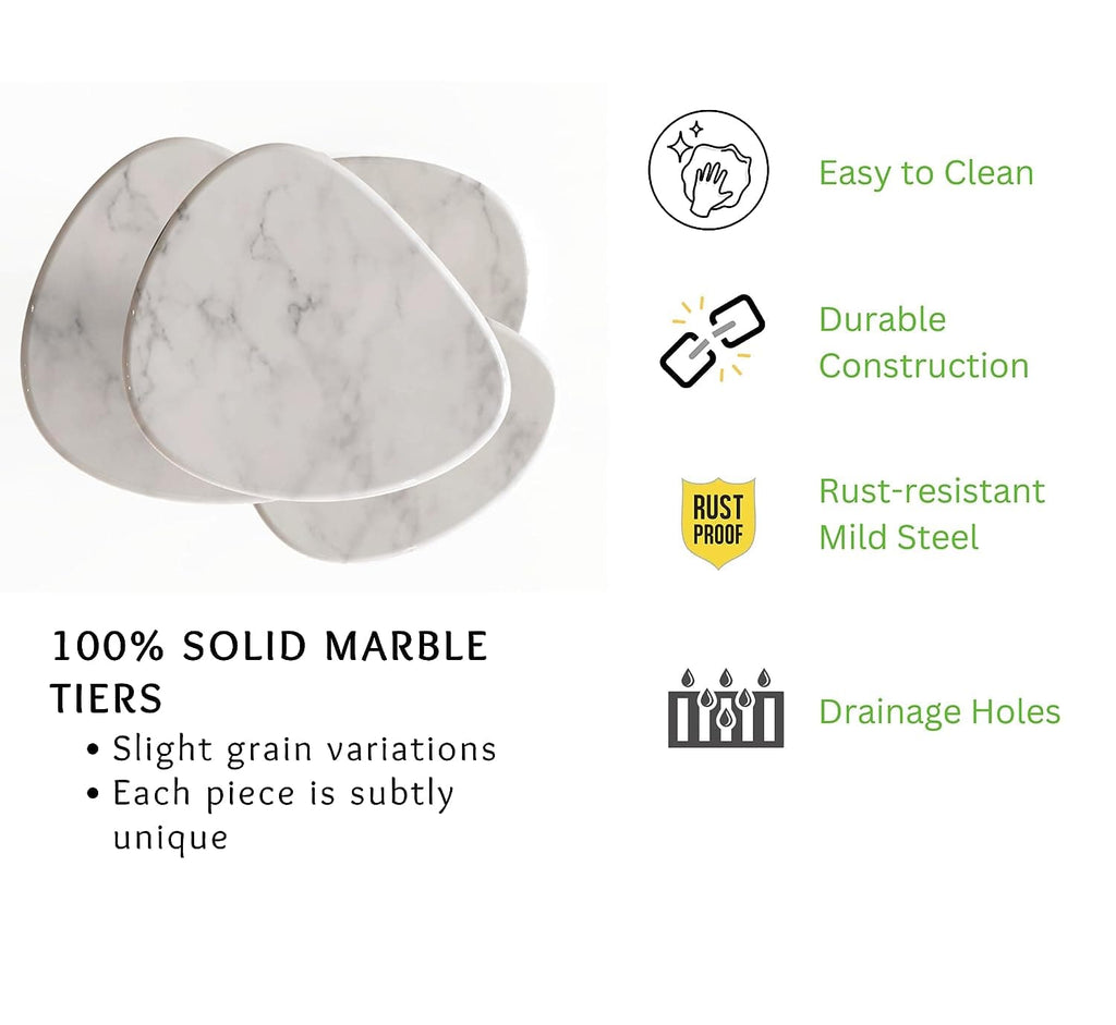 Ohana 4-Tier Marble Planter Stand