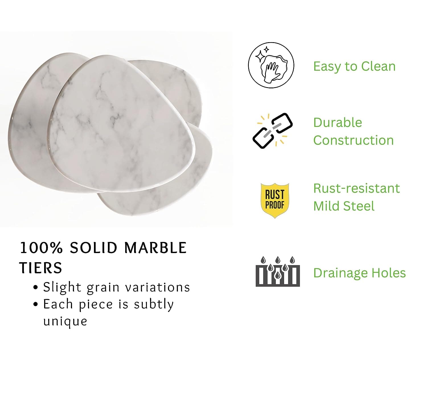 Ohana 4-Tier Marble Planter Stand