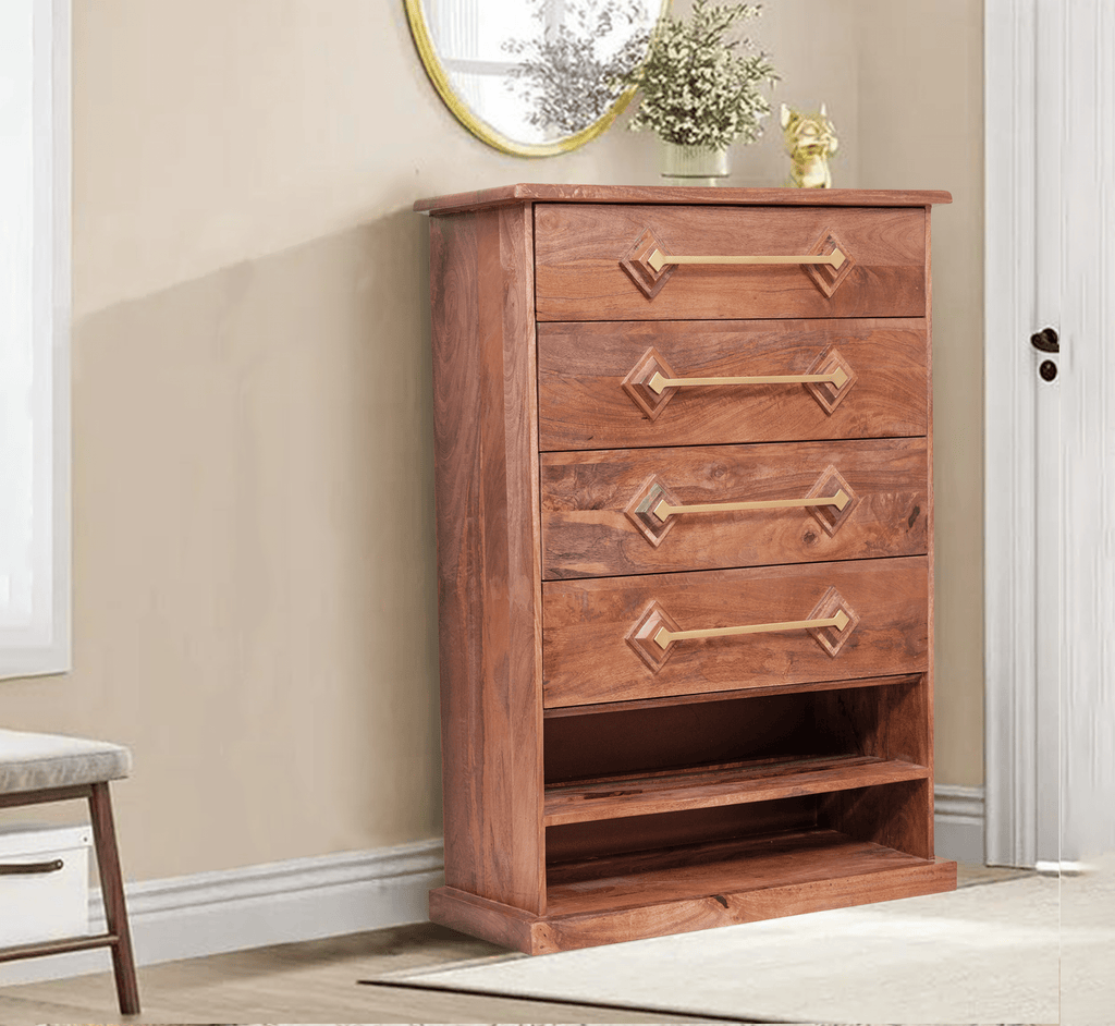 Rhombus Wooden 6-Tier Shoe Cabinet