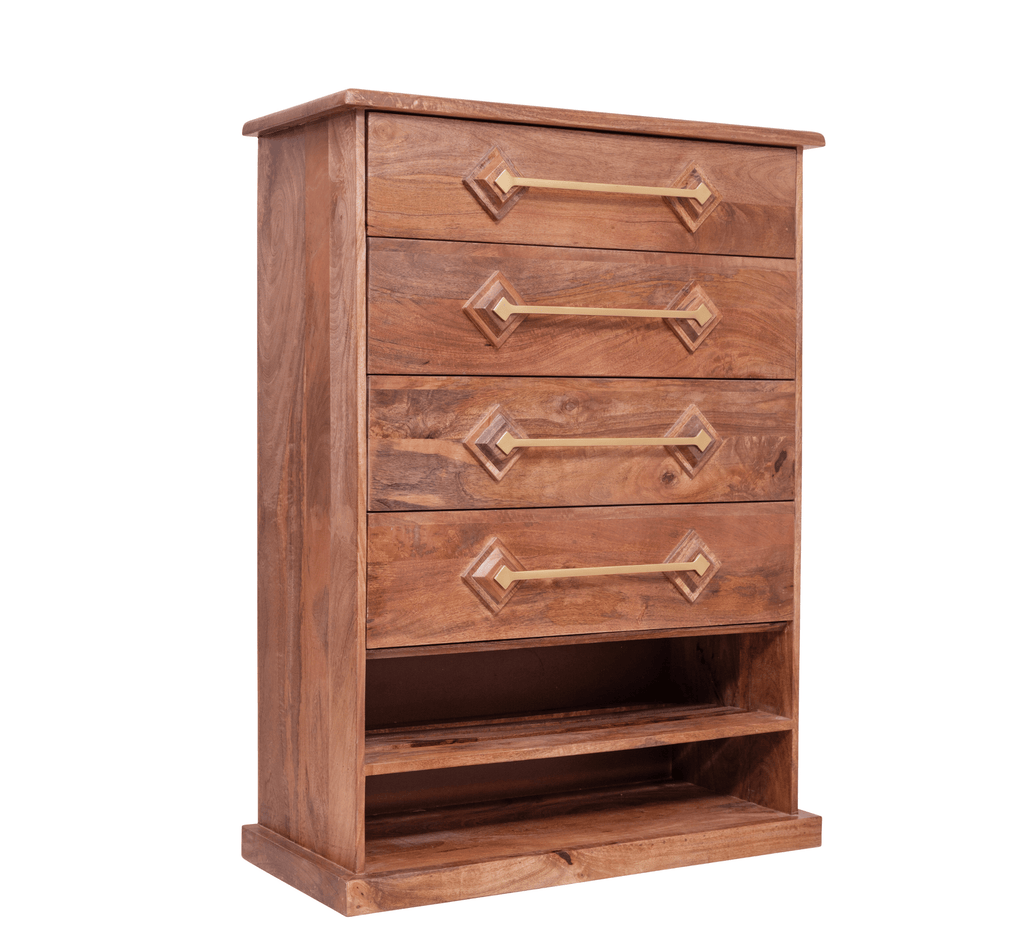 Rhombus Wooden 6-Tier Shoe Cabinet