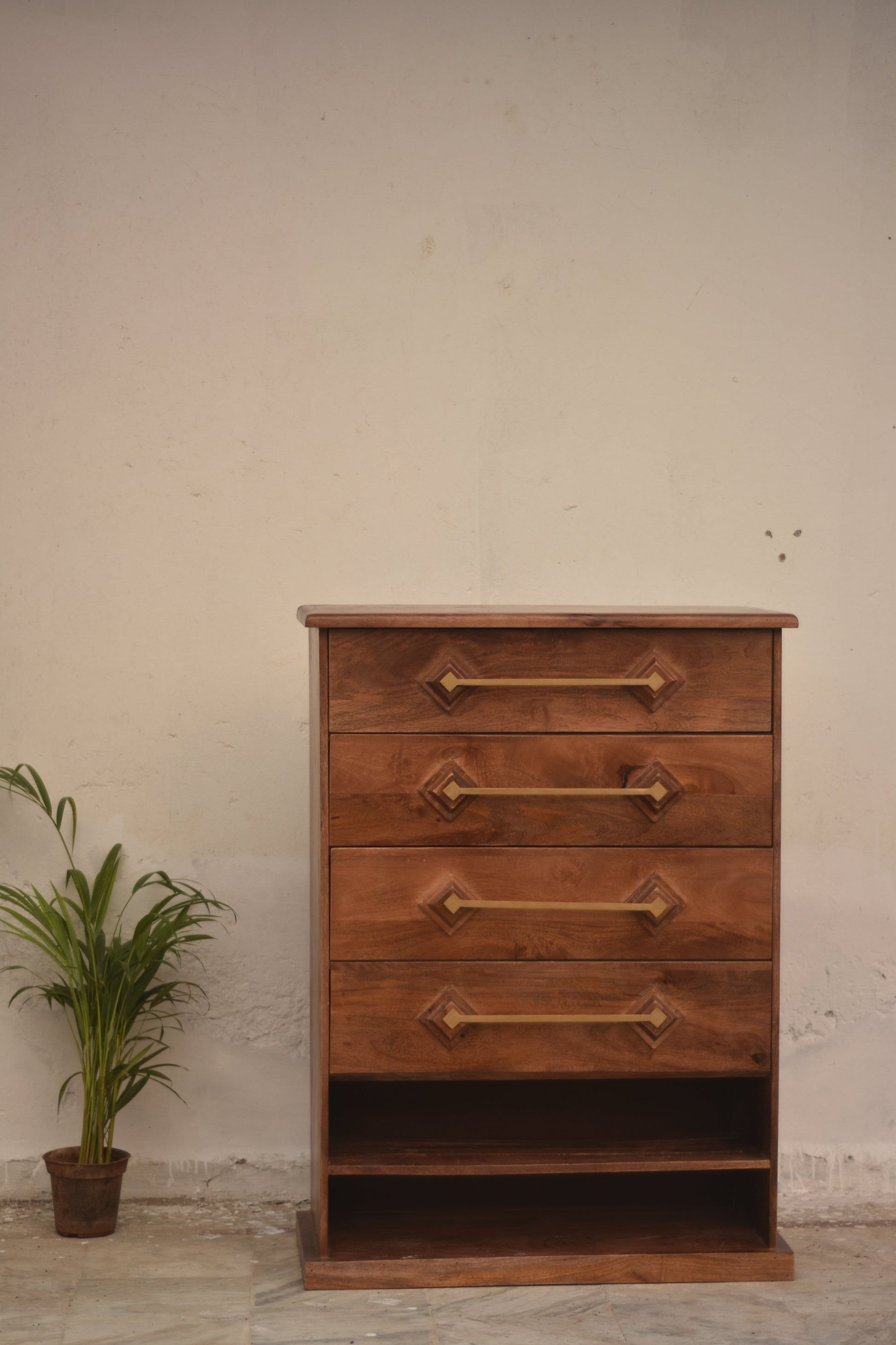 Rhombus Wooden 6-Tier Shoe Cabinet