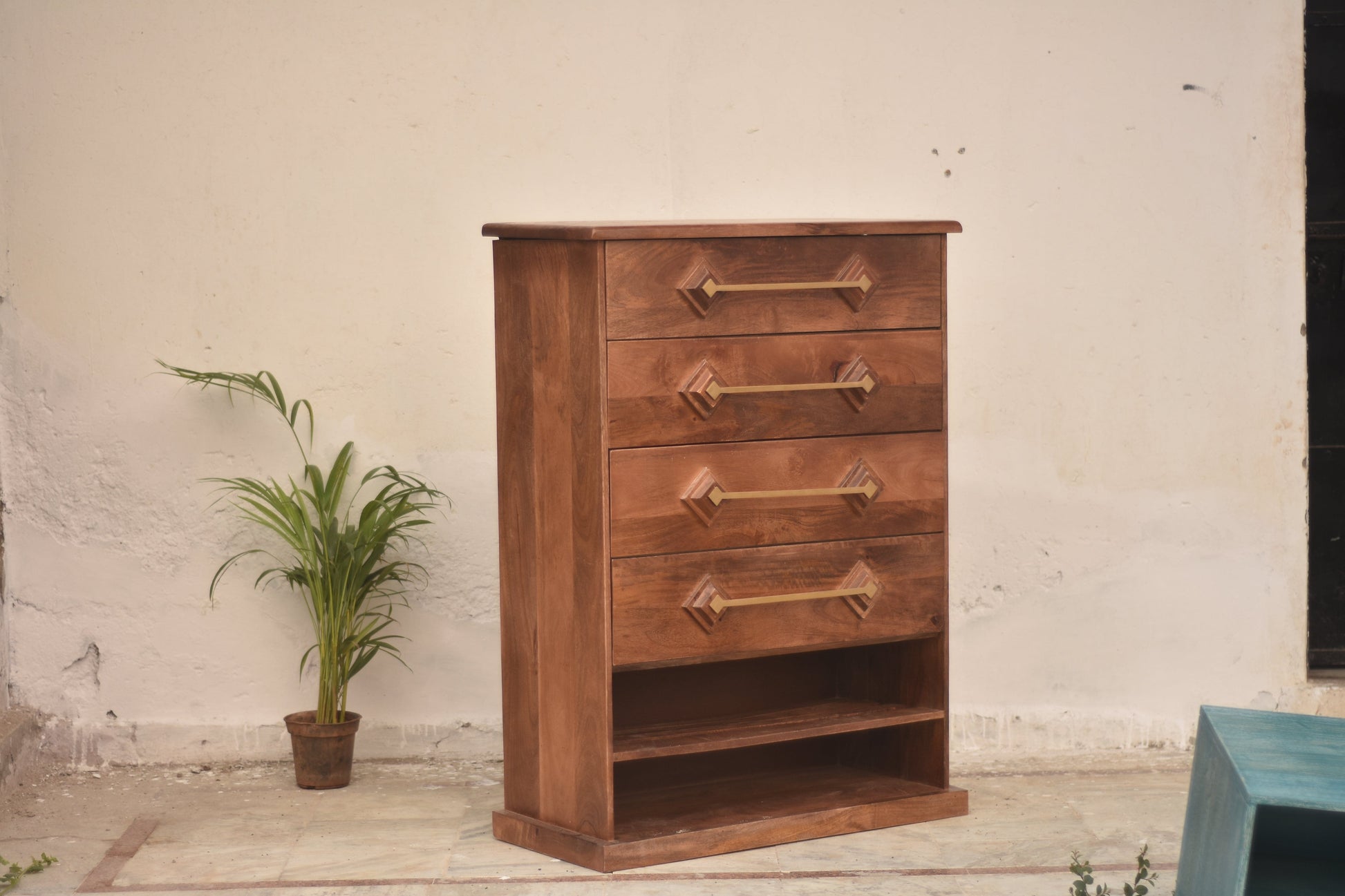 Rhombus Wooden 6-Tier Shoe Cabinet