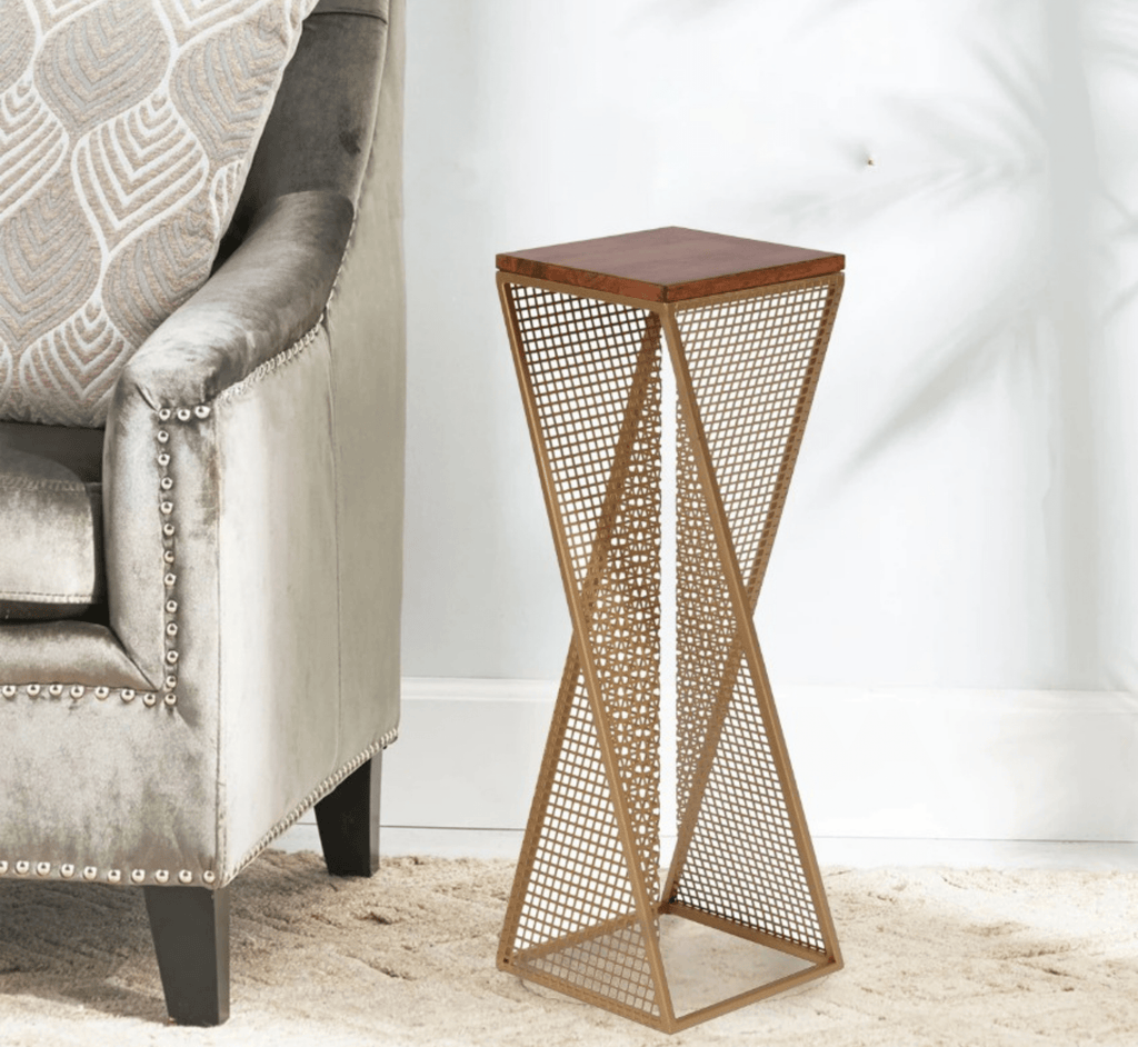 Eaze Wooden-Top Side Table