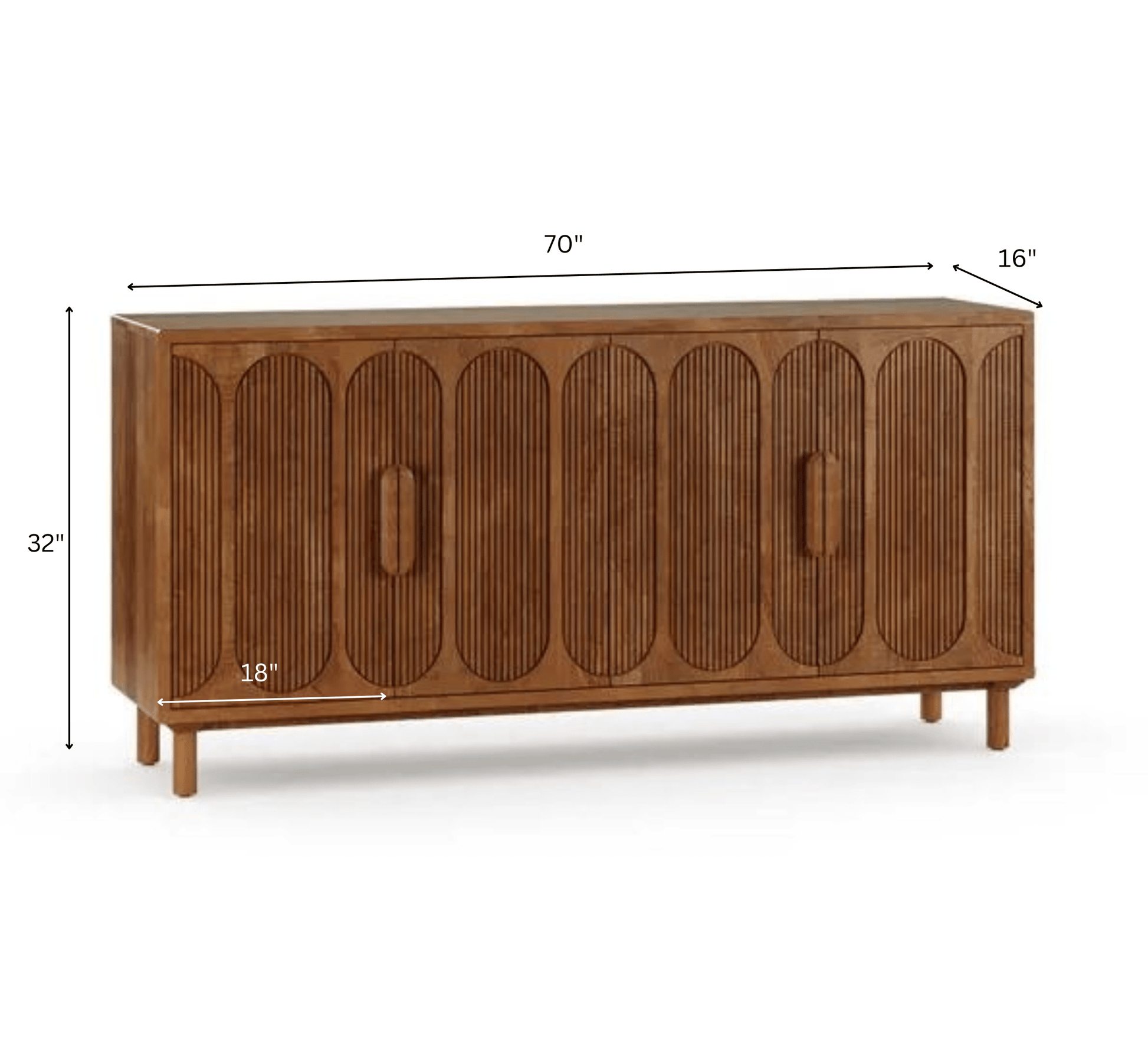 Aamna Wooden 70" Sideboard