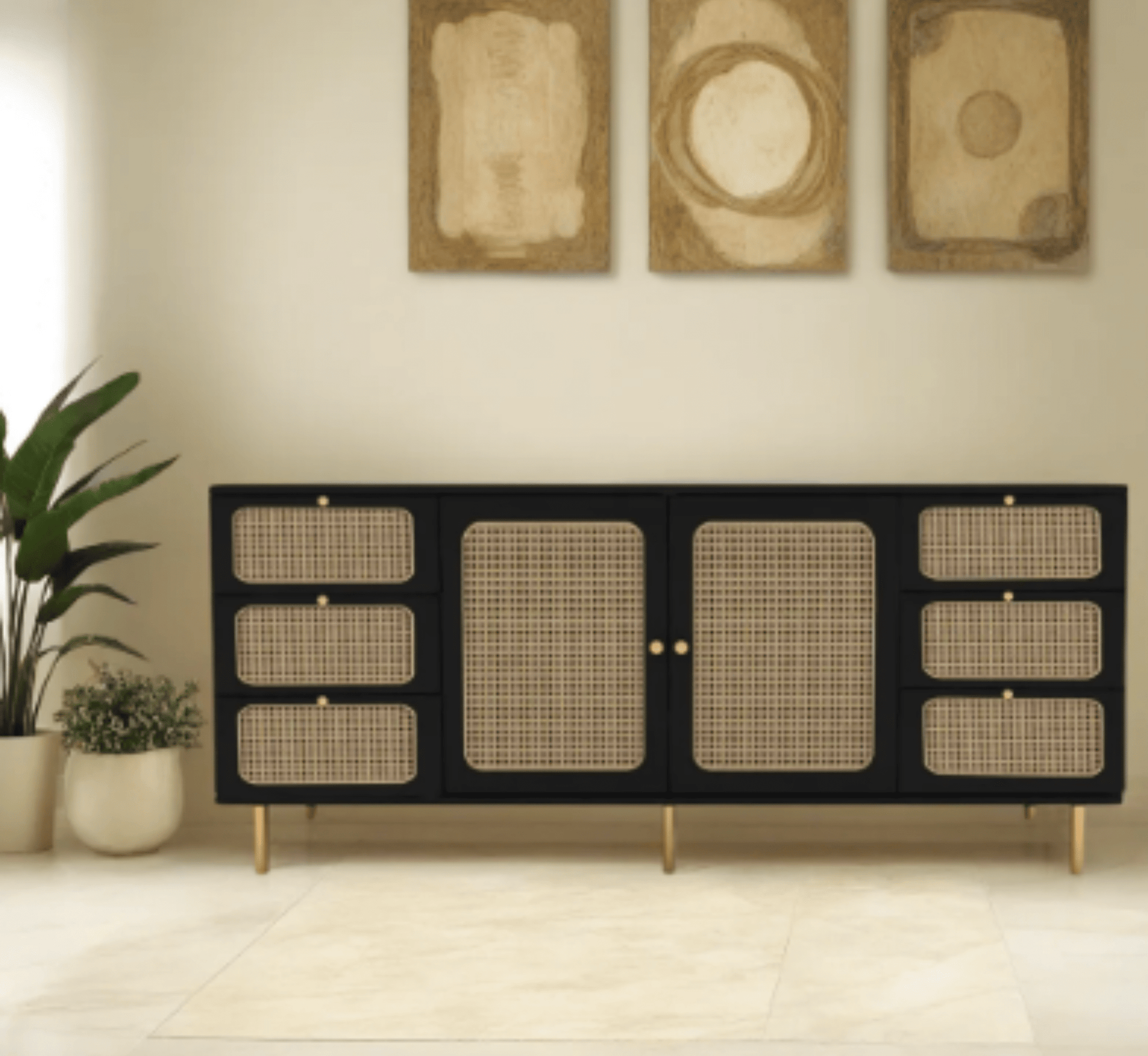 Jivin Wooden 70" Crockery Cabinet