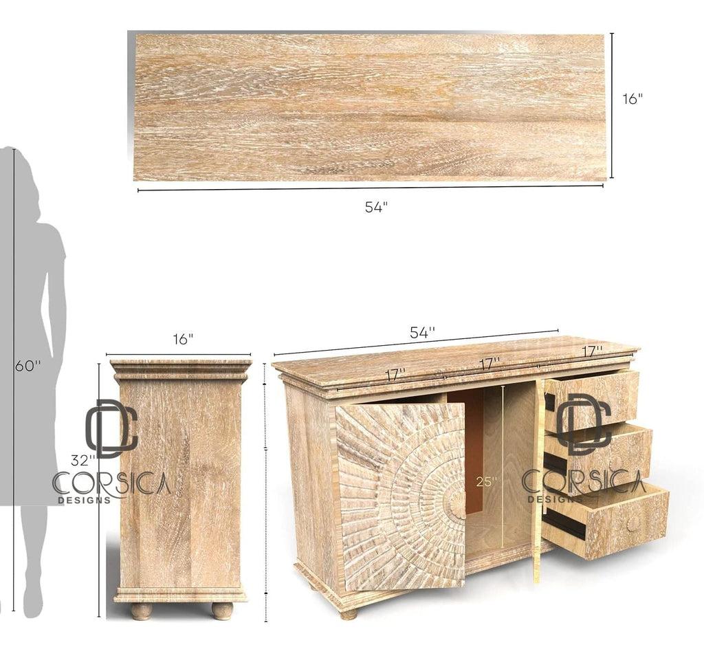 Rising Wooden 54" Sideboard