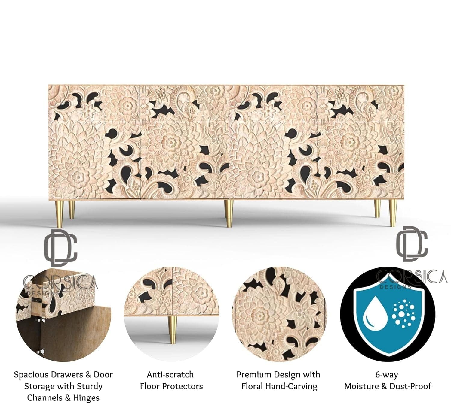 Ruchi Wooden 70" Sideboard