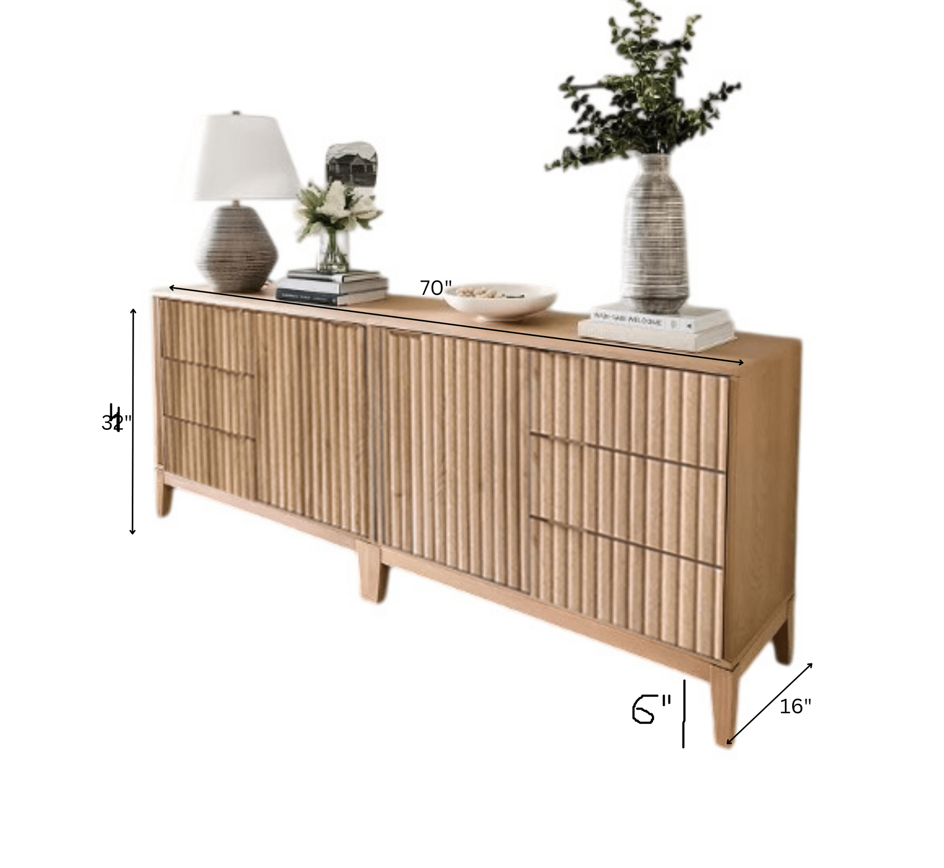Ryan Wooden 70" Sideboard