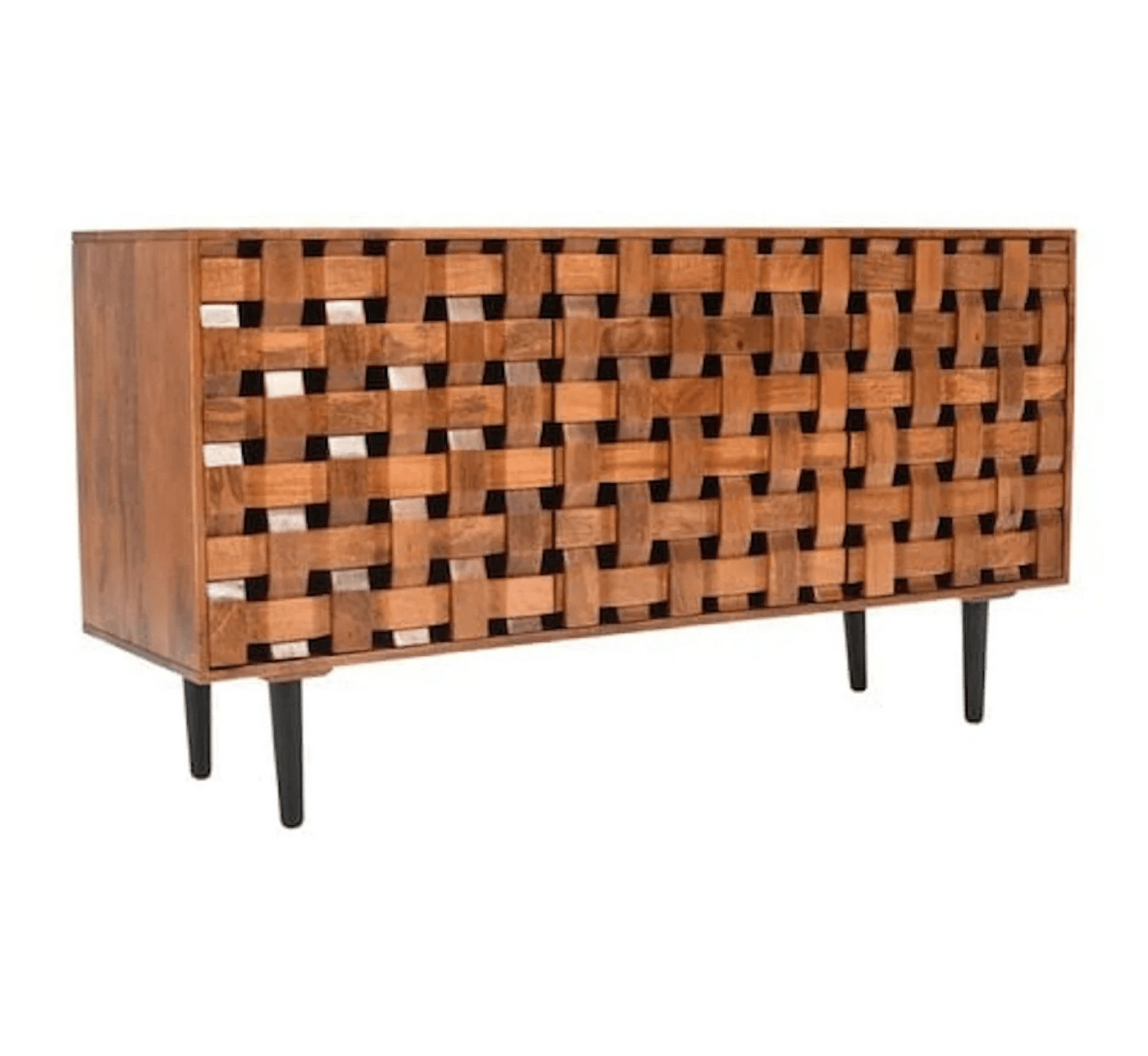 Woven Wooden 60" Sideboard