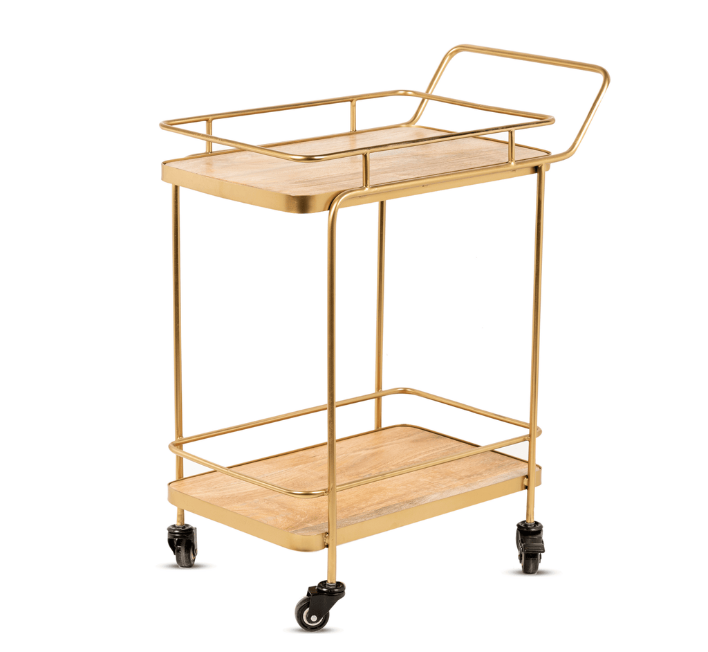 Panache 2-Tier Wooden Shelving Serving Trolley