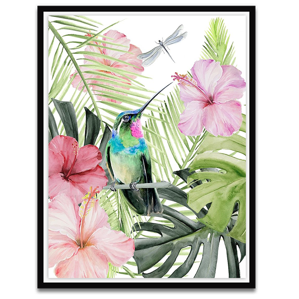 Hibiscus and Humming Bird II