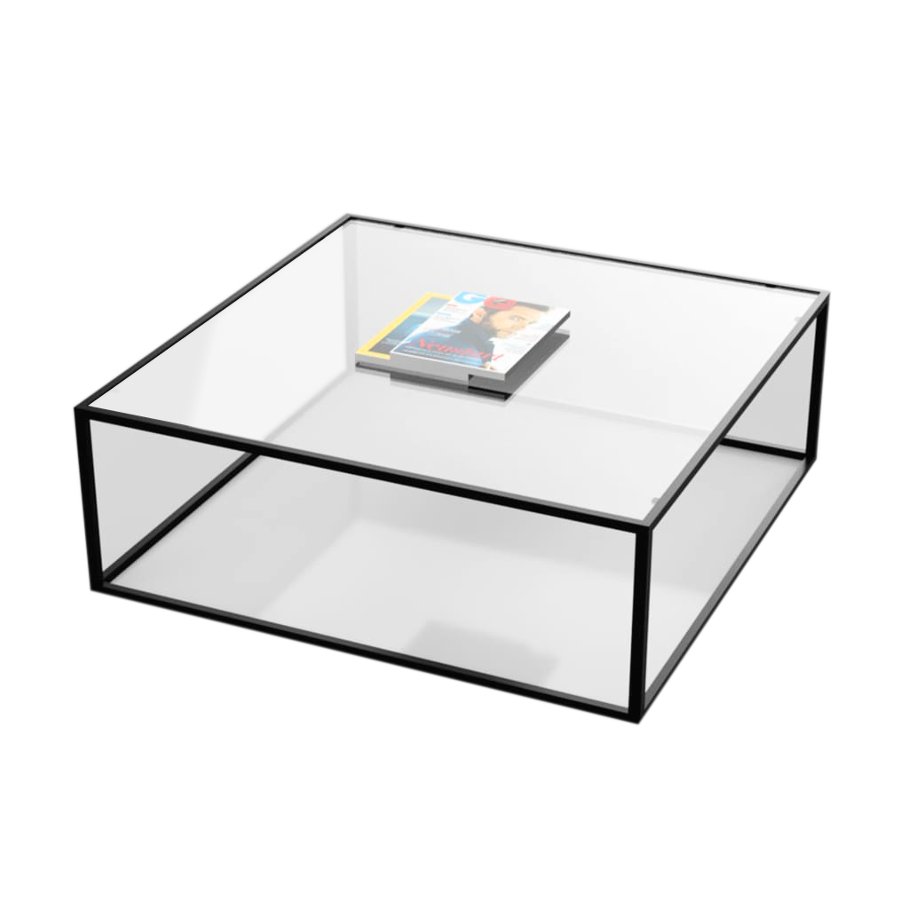 Iron Frame Square Coffee Table