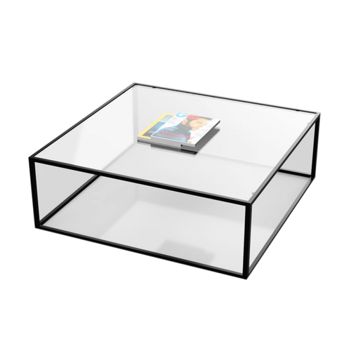 Iron Frame Square Coffee Table