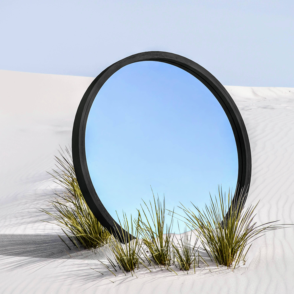 Round Mirror- Black