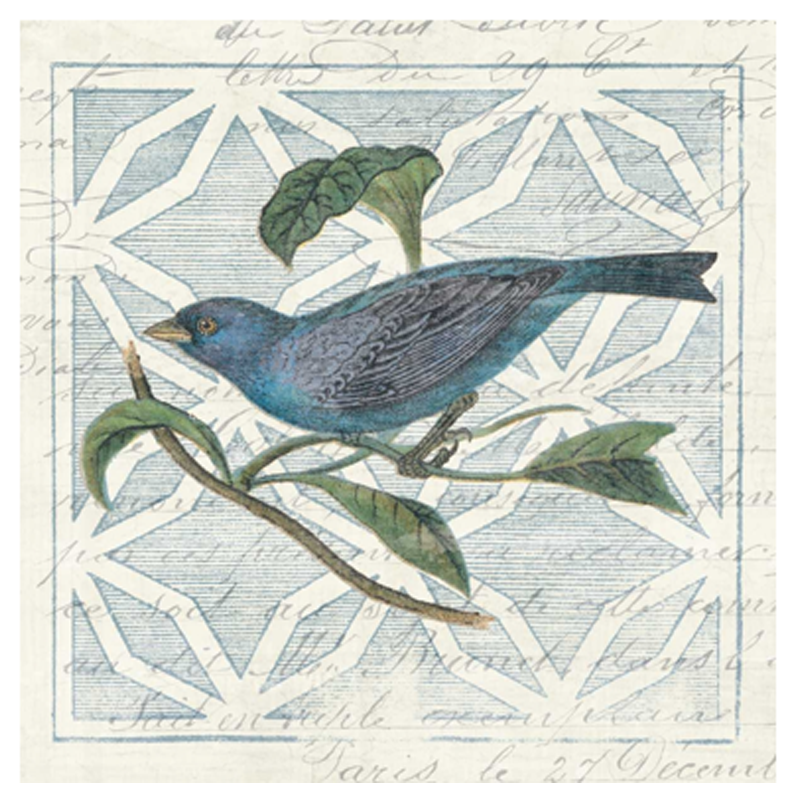Monument etching Tile ll Blue Bird