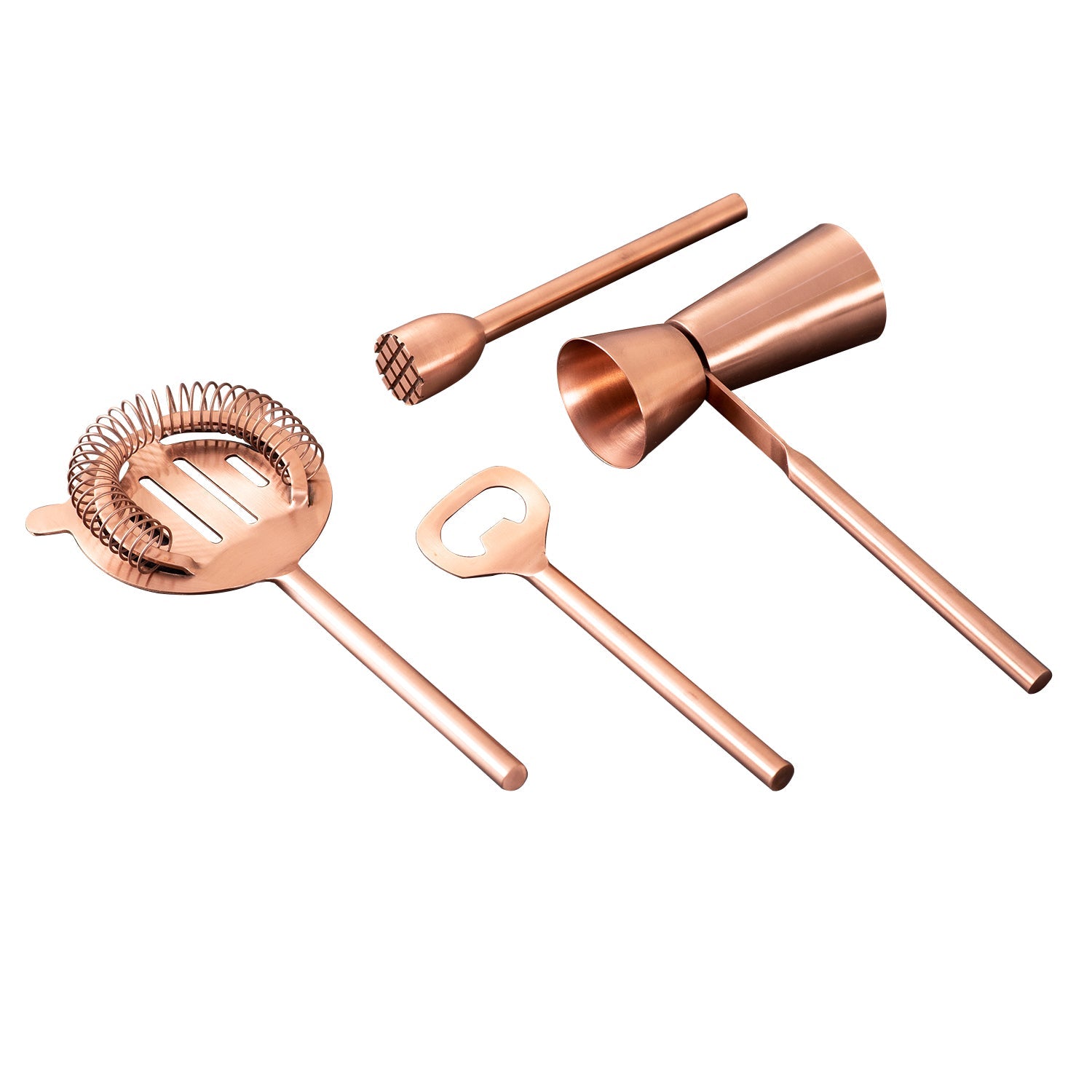 Gallant Stainless Steel Bartender Tools in Copper Color