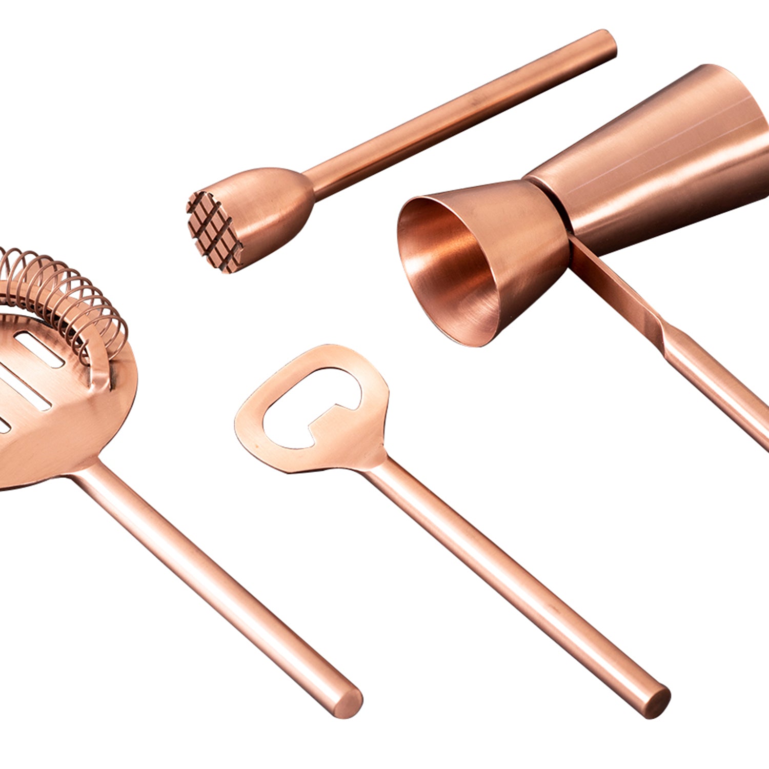 Gallant Stainless Steel Bartender Tools in Copper Color