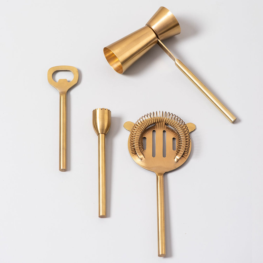 Gallant Stainless Steel Bartender Tools in Gold Color