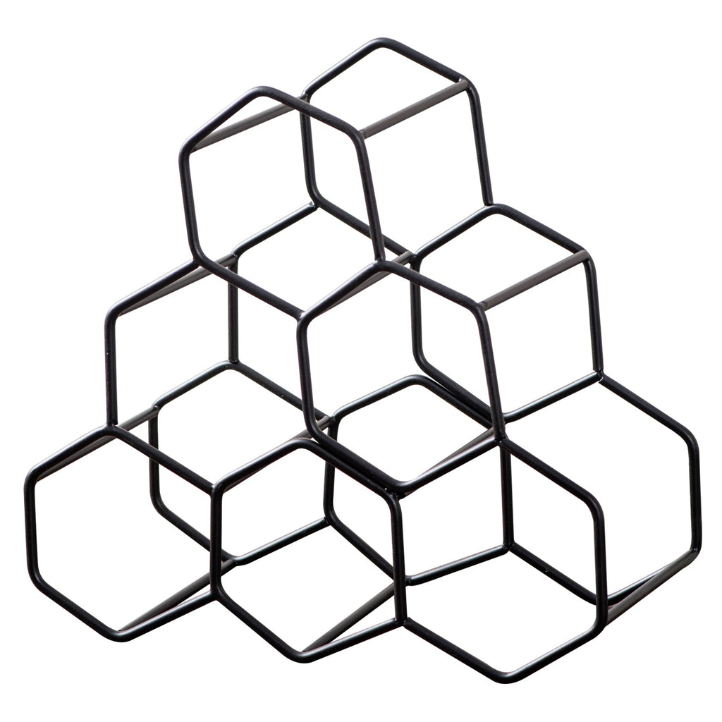 Genus 6 Bottle Wine Rack in Black Color