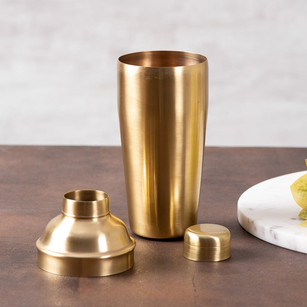Covet Stainless Steel Cocktail Shaker in Gold Color